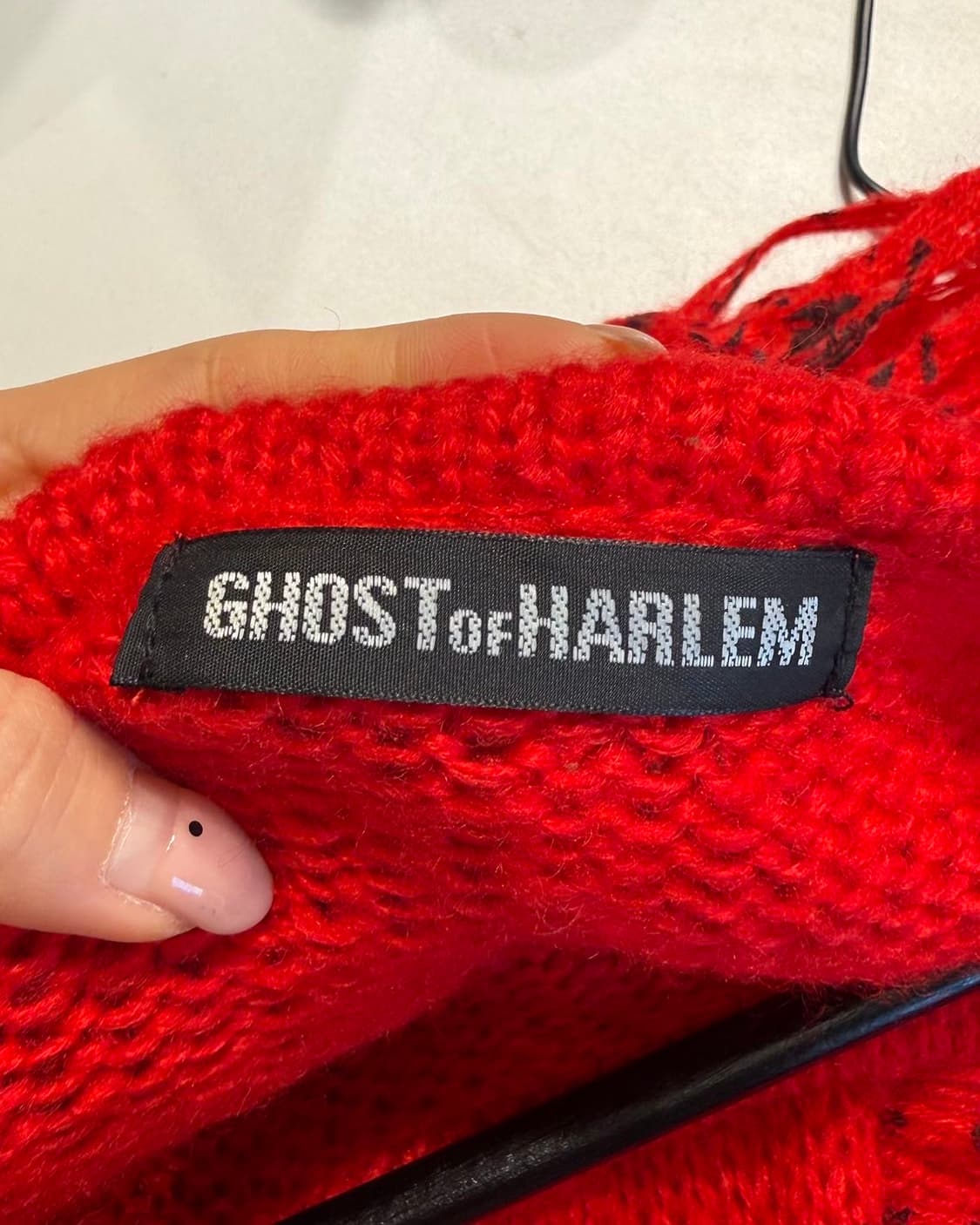 고스트 오브 할렘 레드 디스트레스드 니트  상품이미지8