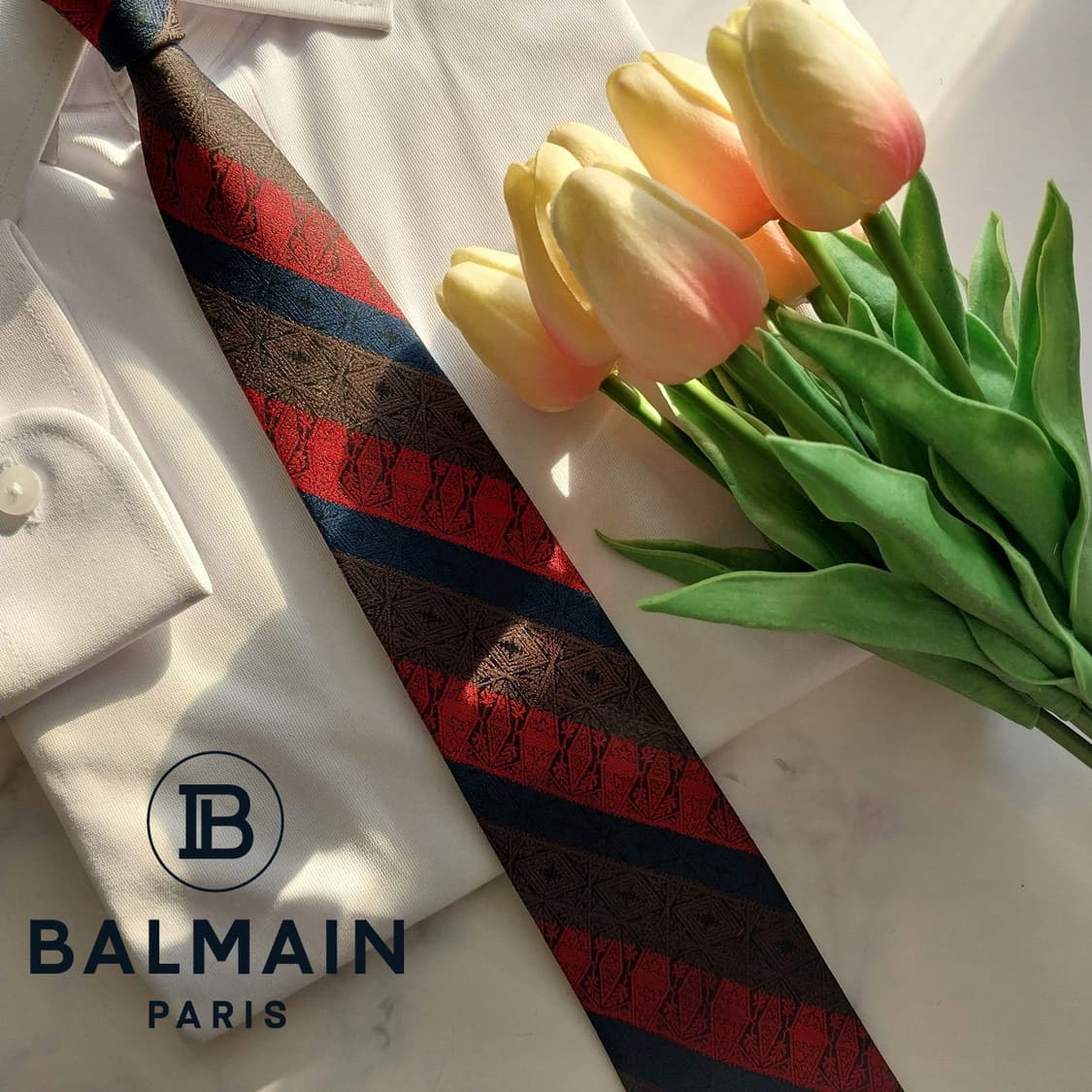 발망 실크 스트라이프 슬림 넥타이 8cm A+~A등급 K1499
 상품이미지1