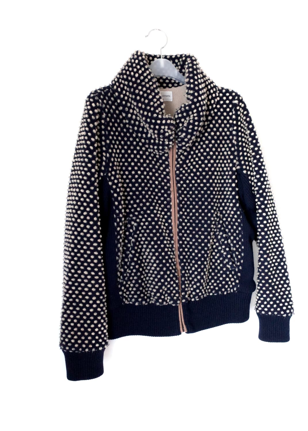 츠모리치사토 도트 플리스 자켓 상품이미지2