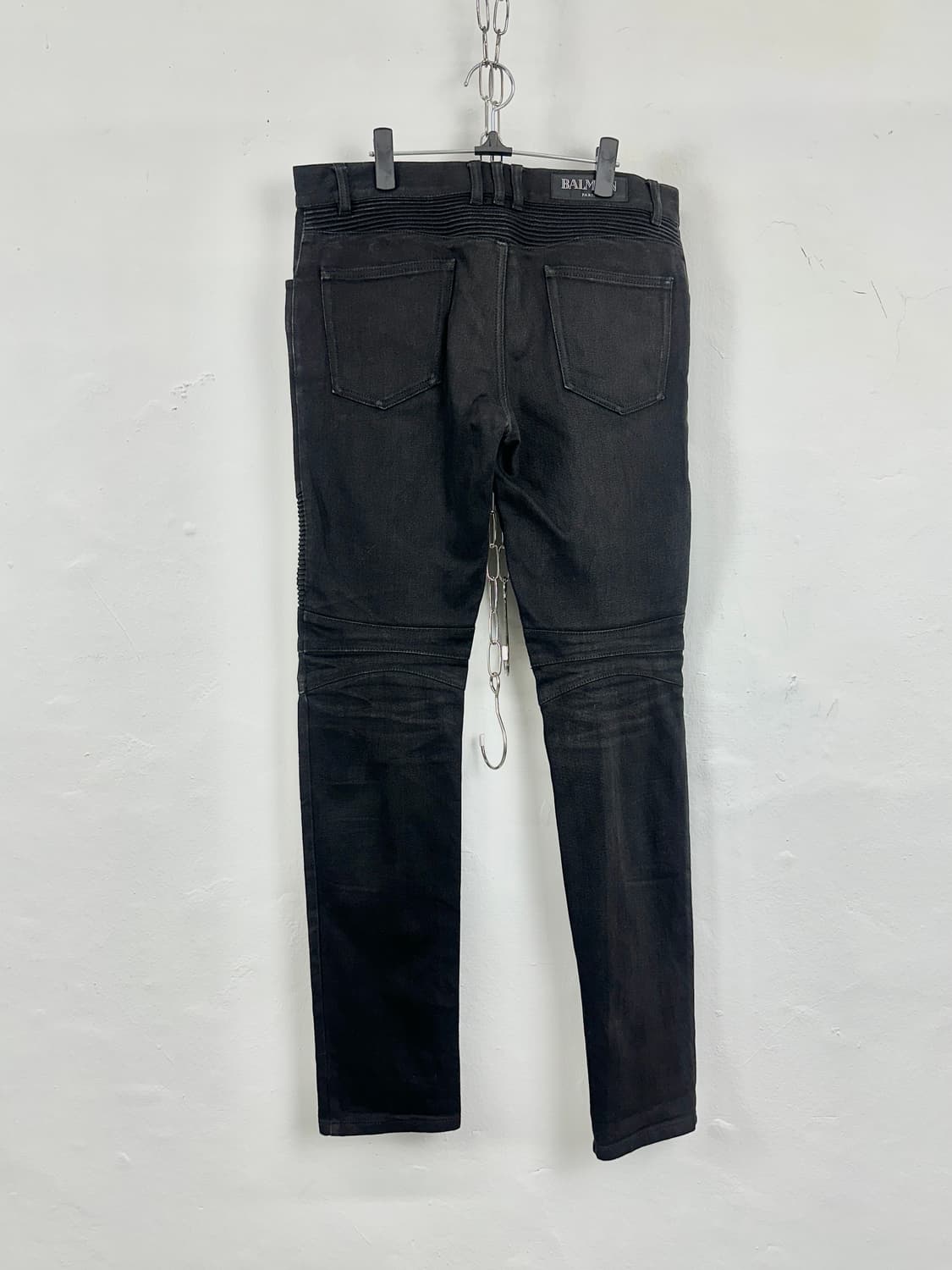 Balmain Coated Biker Denim Jeans 상품이미지3