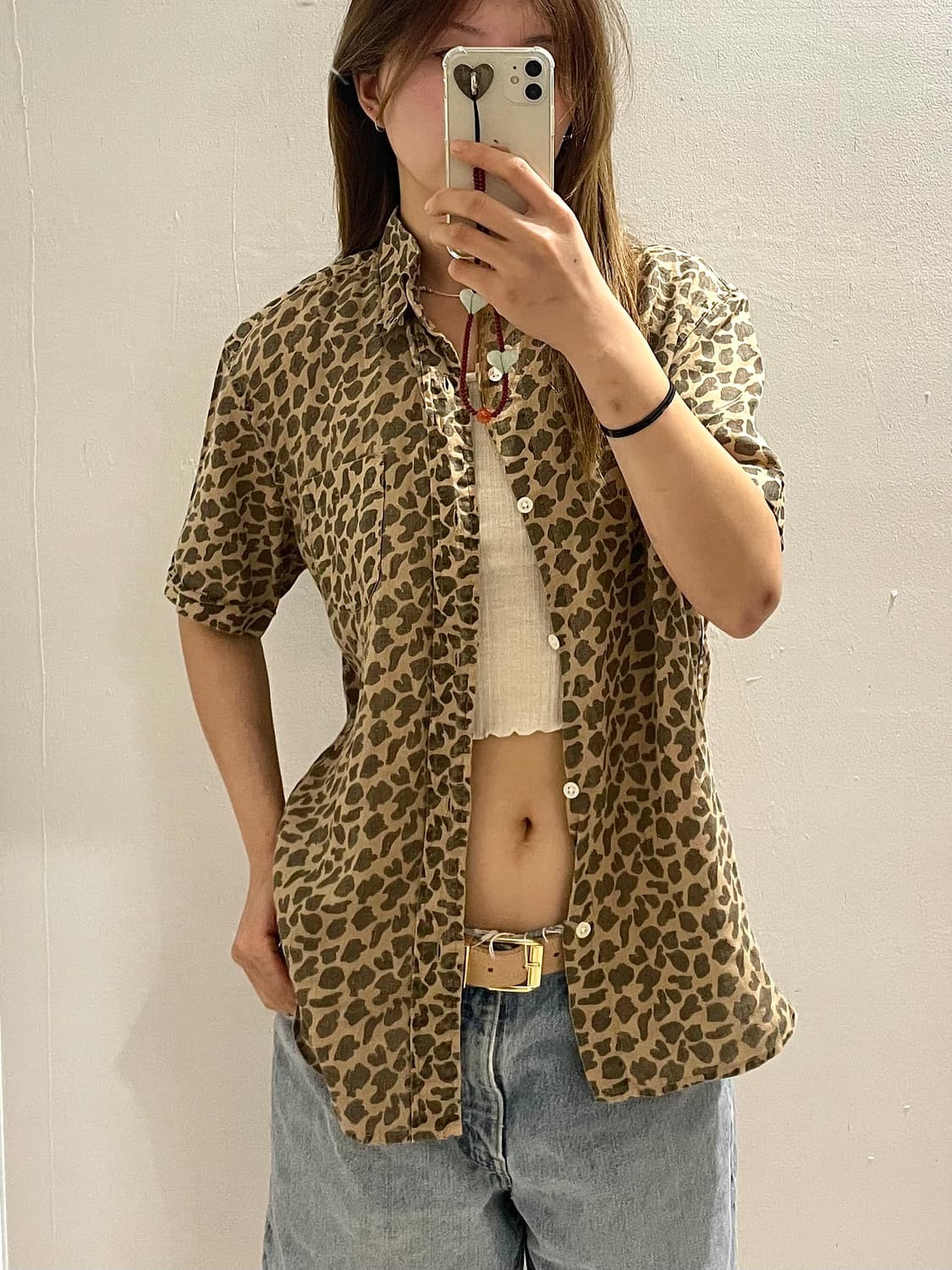 프릭스스토어 레오파드 린넨셔츠 상품이미지1