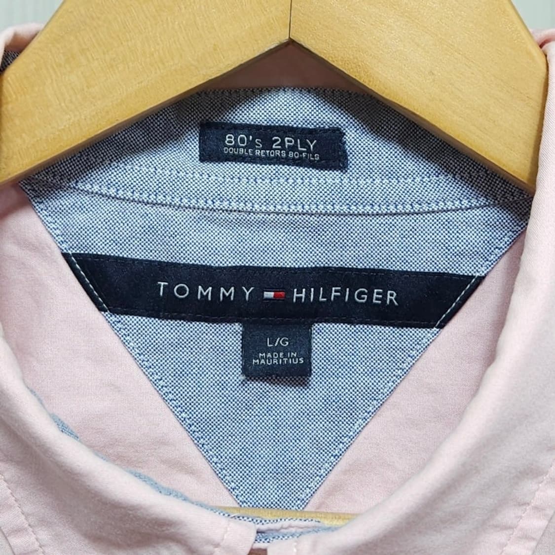 100~105 TOMMY 타미 힐피거 셔츠 핑크 상품이미지3