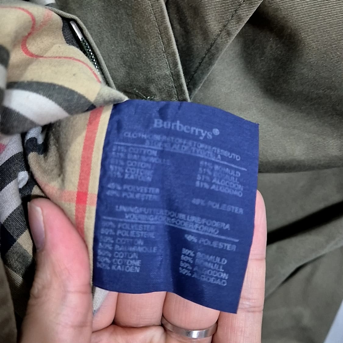 Burberry 버버리 트렌치 블루종 자켓 상품이미지7