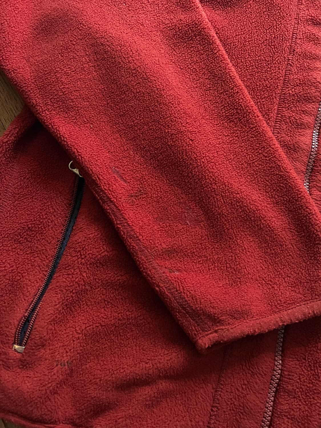 [M]90's 파타고니아 Made in USA 레드 플리스 자켓 상품이미지5