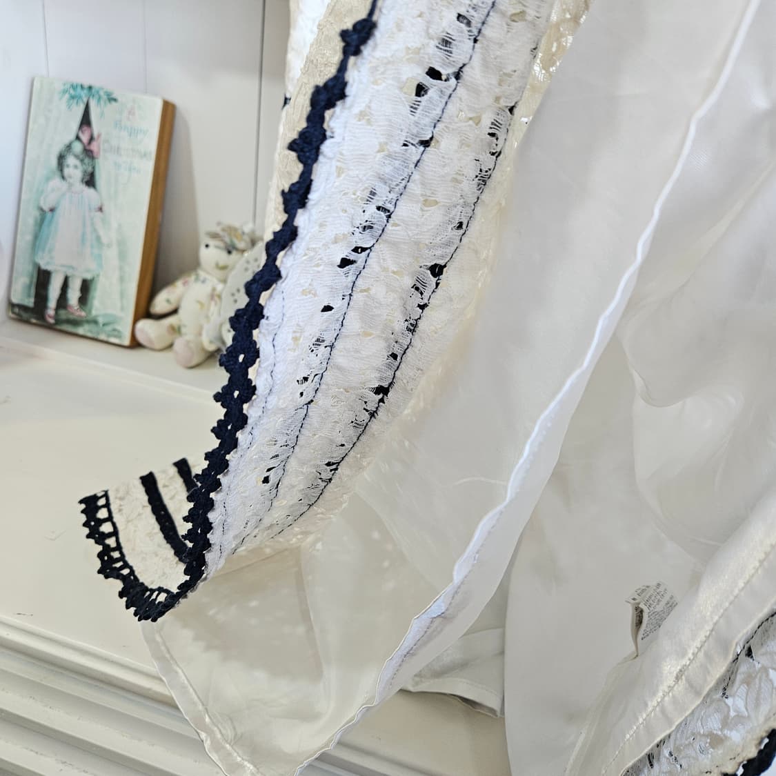 리즈리사(LIZ LISA) 네이비 배색 레이스 원피스 상품이미지8