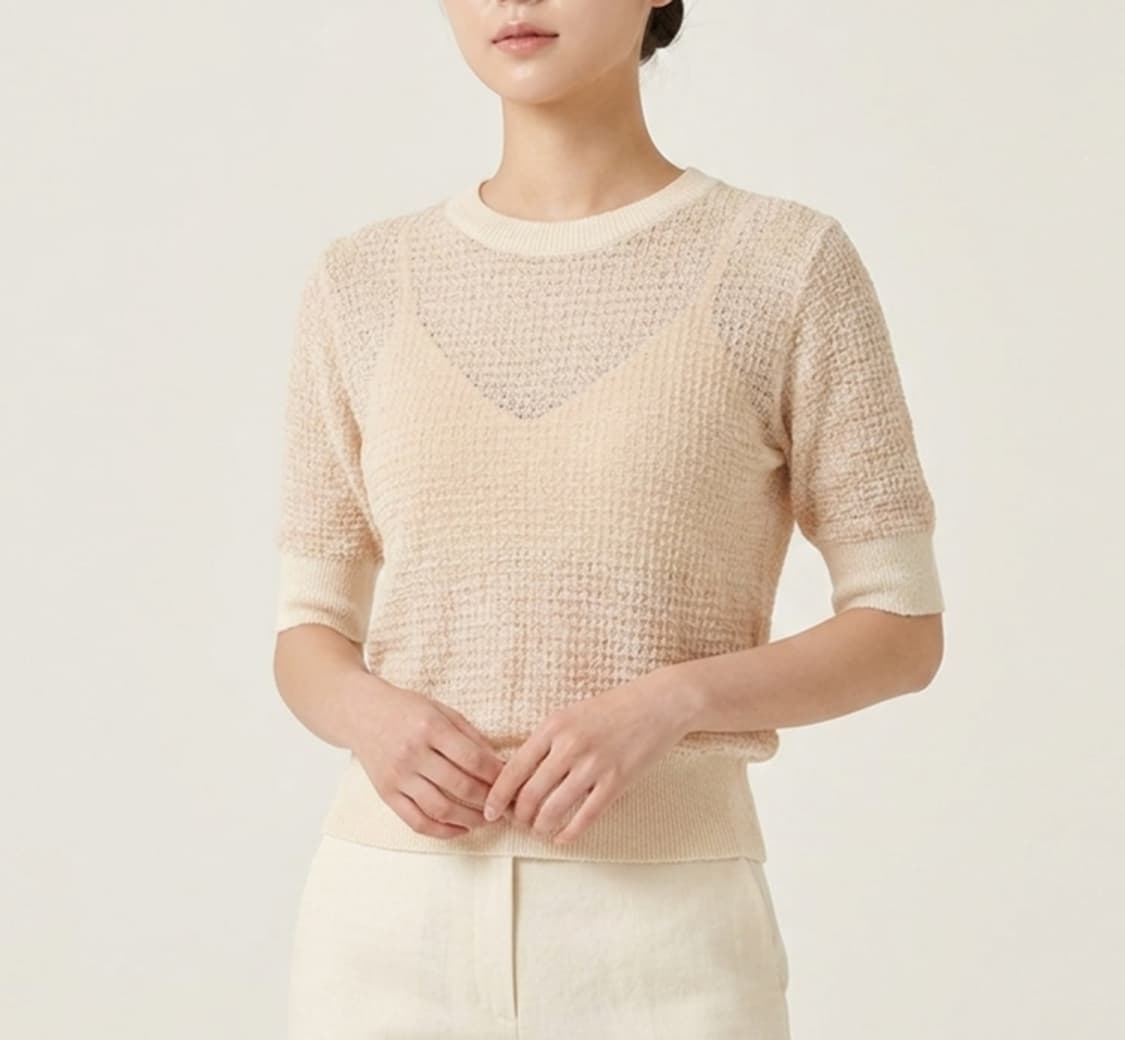 [F]오조크 반팔 니트 상품이미지1