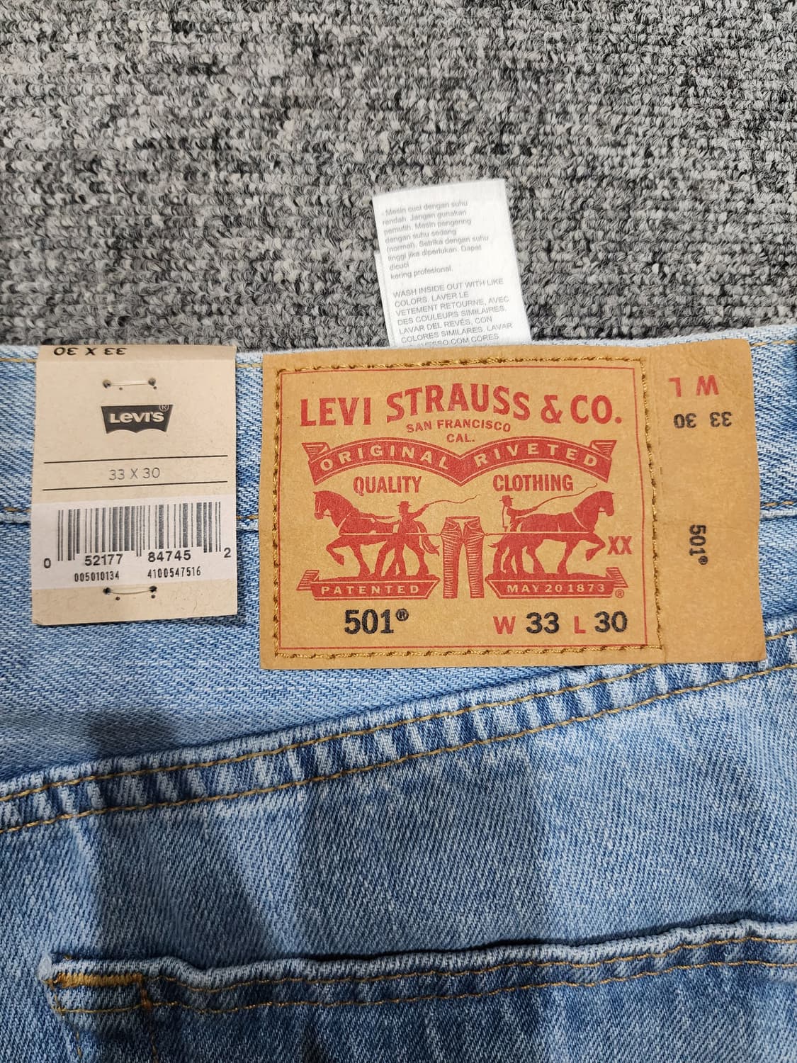 리바이스 501 오리지널 진 데님 팬츠 청바지 33 x 30 상품이미지8