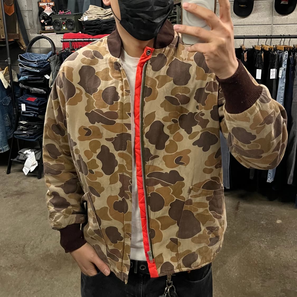 80s 빈티지 덕카모 헌팅 자켓 (100) 상품이미지6