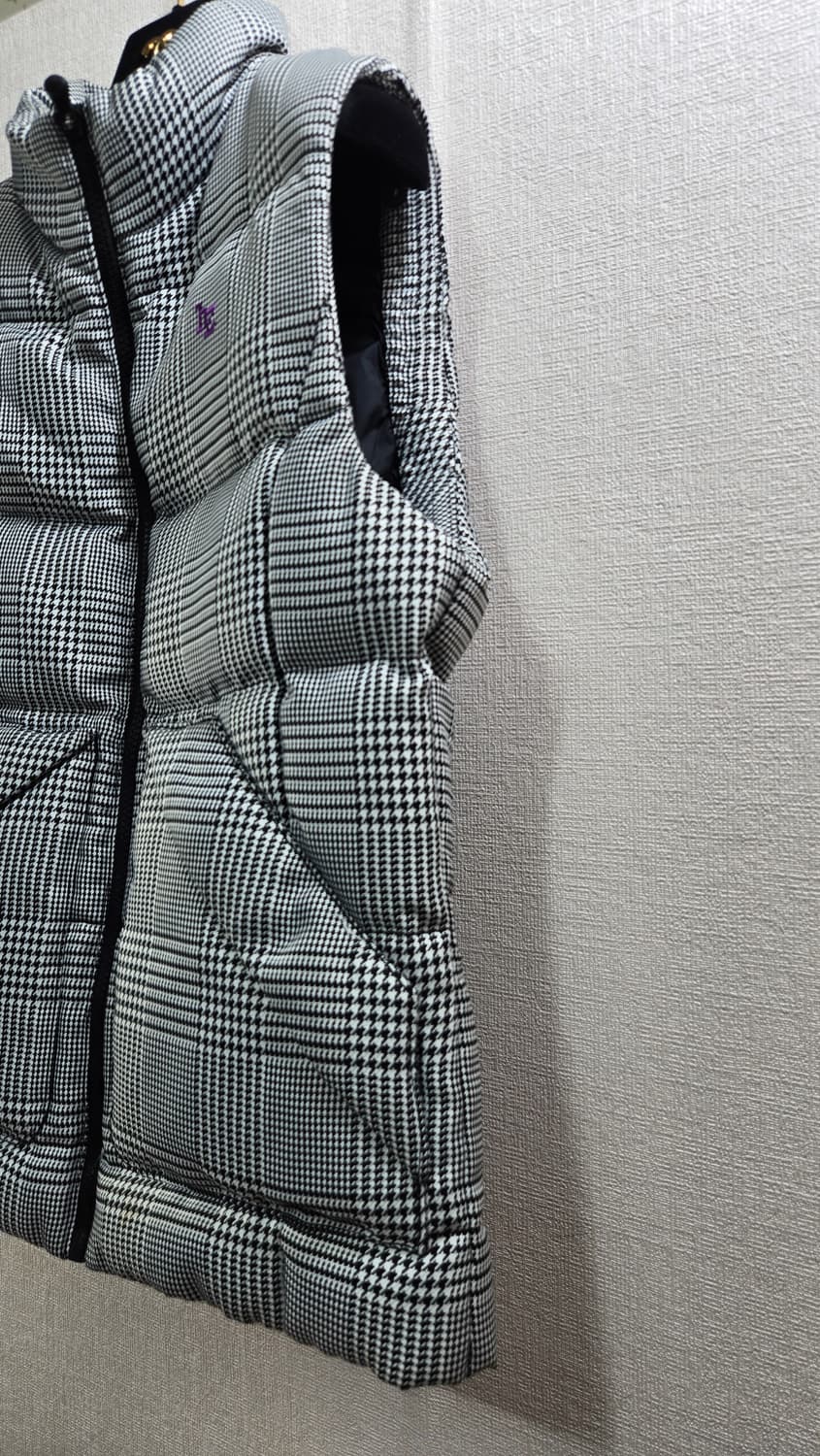 헤지스 골프 여성 90 하운드투스 체크 패턴 다운 패딩 베스트 상품이미지2