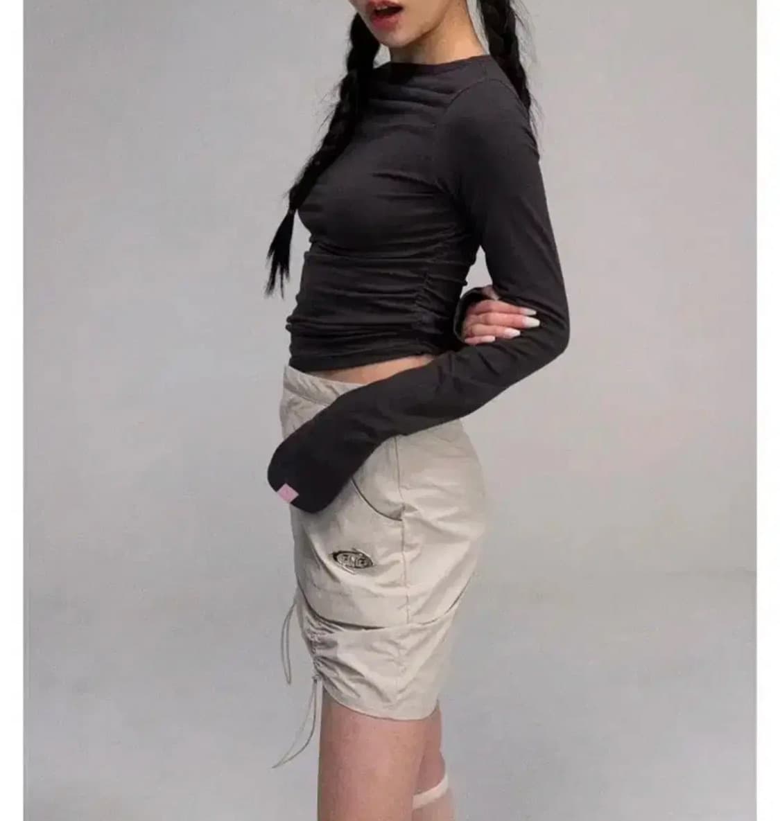 플리즈노팔로우 리사탑 차콜 상품이미지2