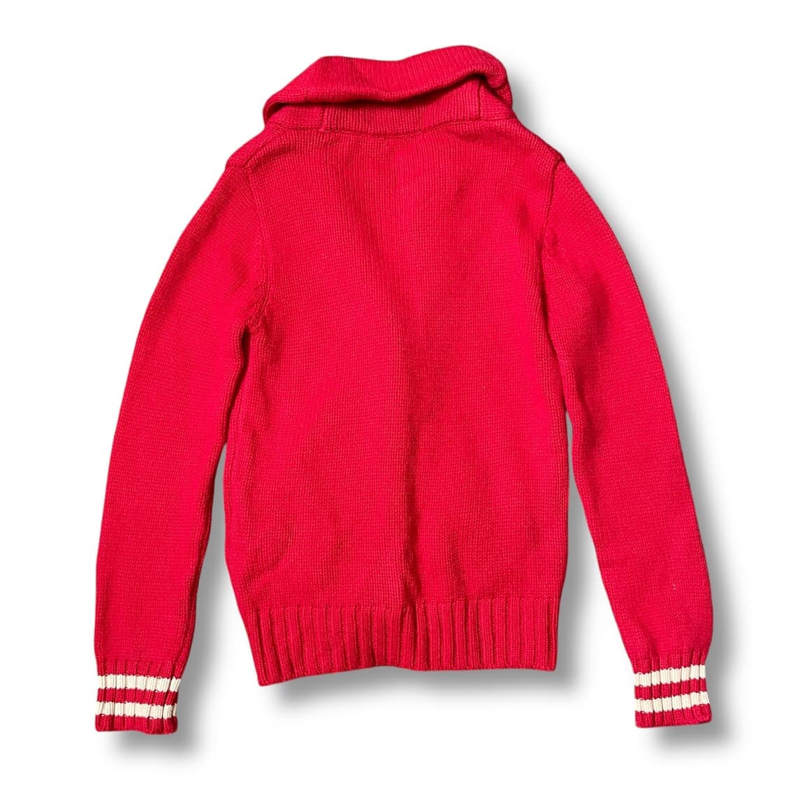 라코스테 레드 숄카라 울 니트 가디건 38 상품이미지2