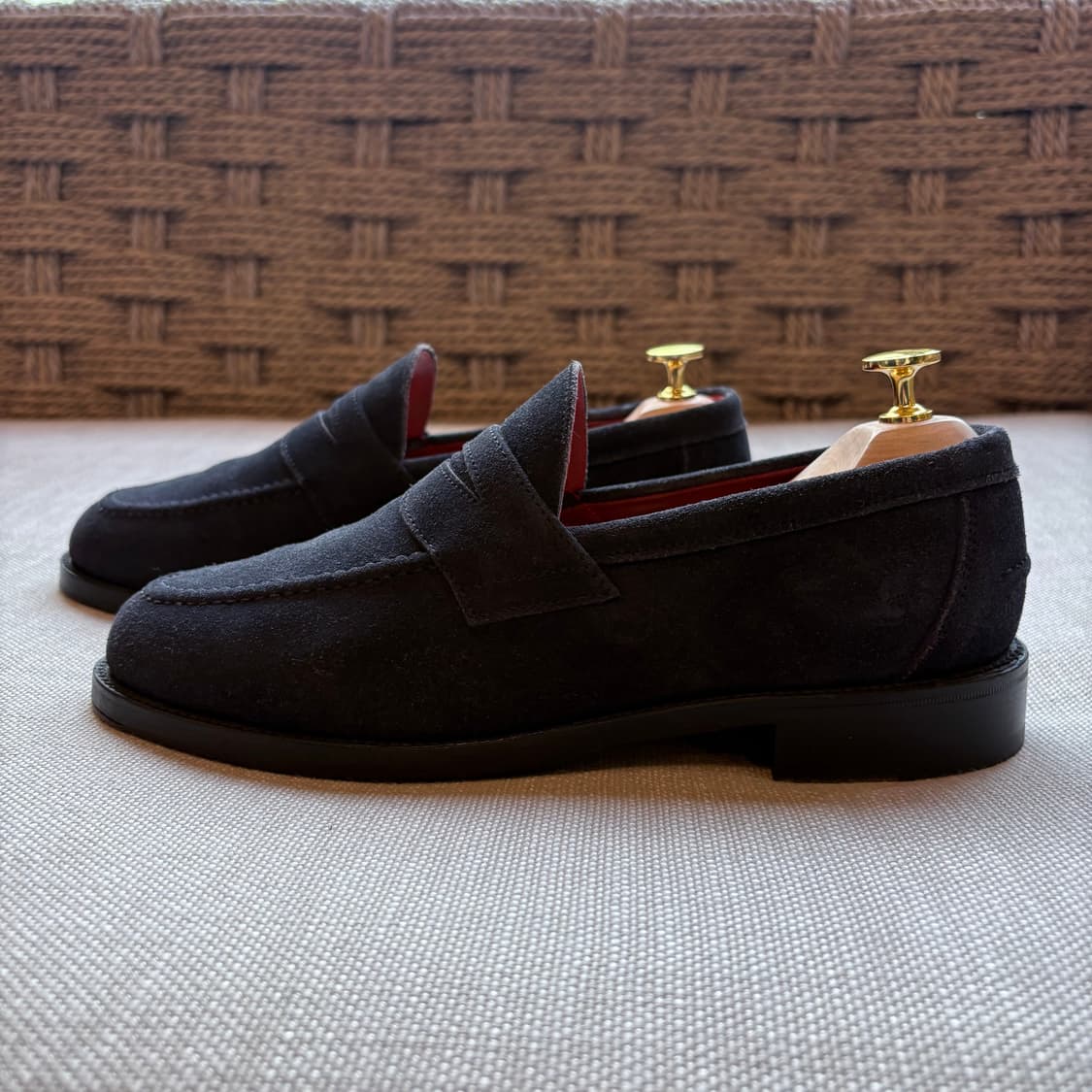 [UK7/260] 영국 Sanders 네이비 스웨이드 페니로퍼 상품이미지3