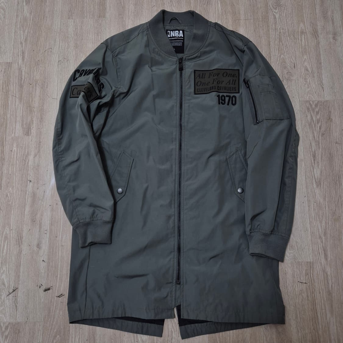 NBA 남성 클리브랜드 로고 와펜 MA-1 롱 야상 점퍼 L(100) 상품이미지1