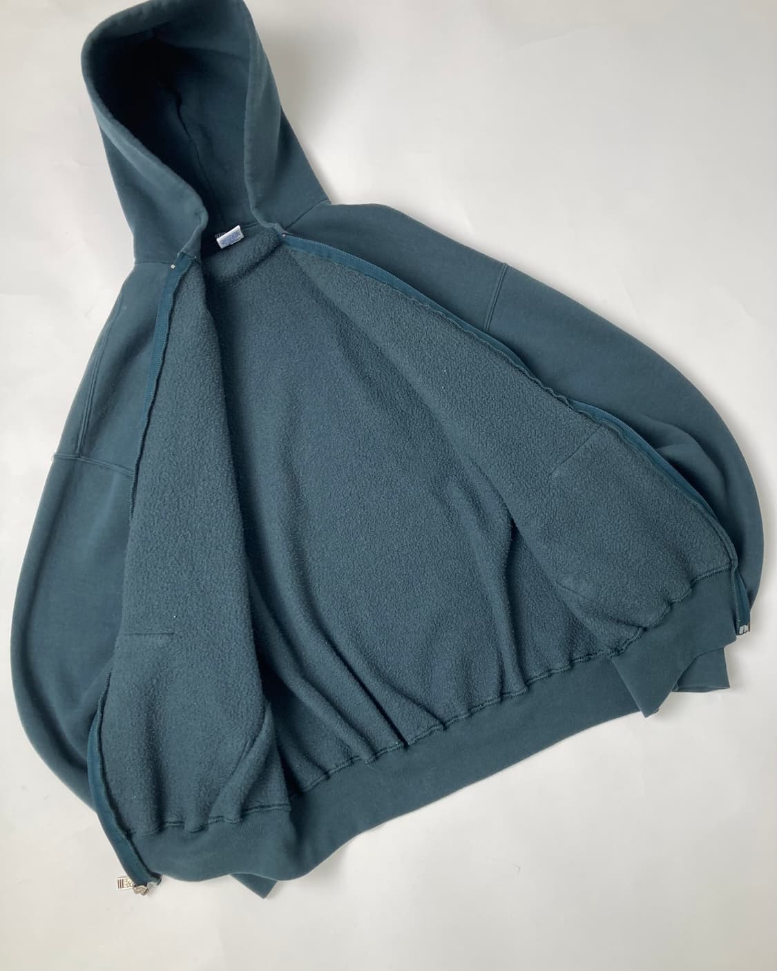 90s Russell Zip Up Hoodie (sage green) 상품이미지7