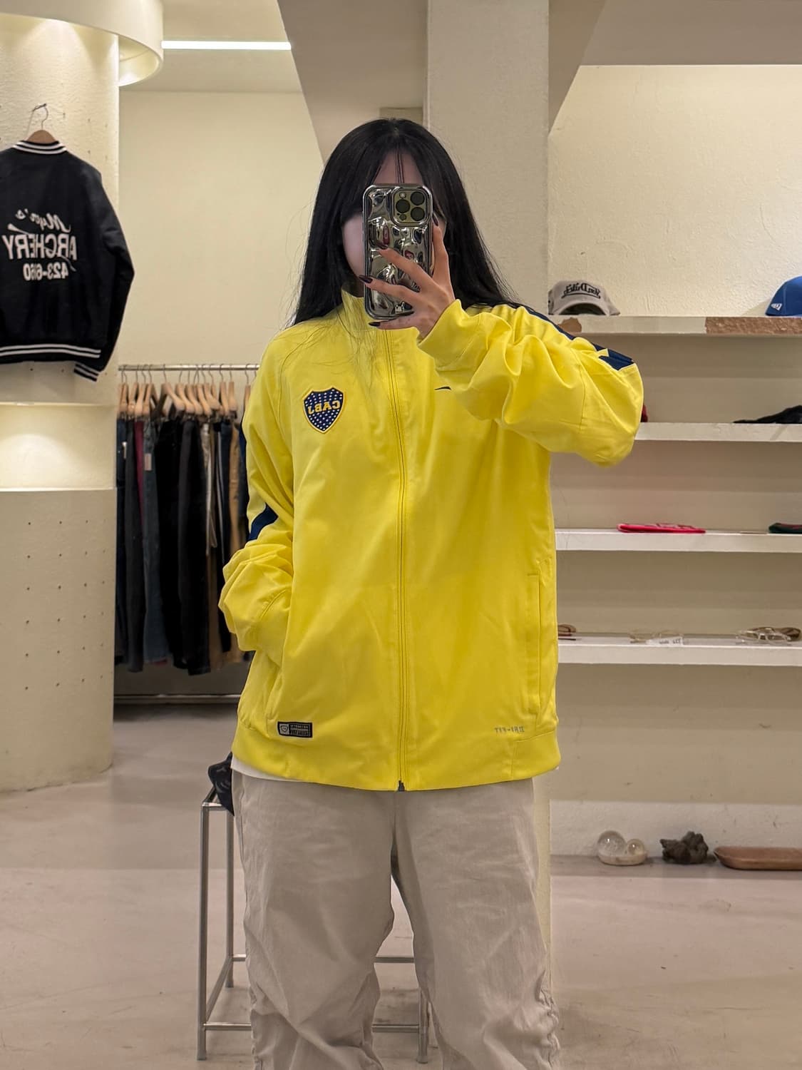 나이키 보카주니어스 트랙 자켓 옐로우 U1729 상품이미지1