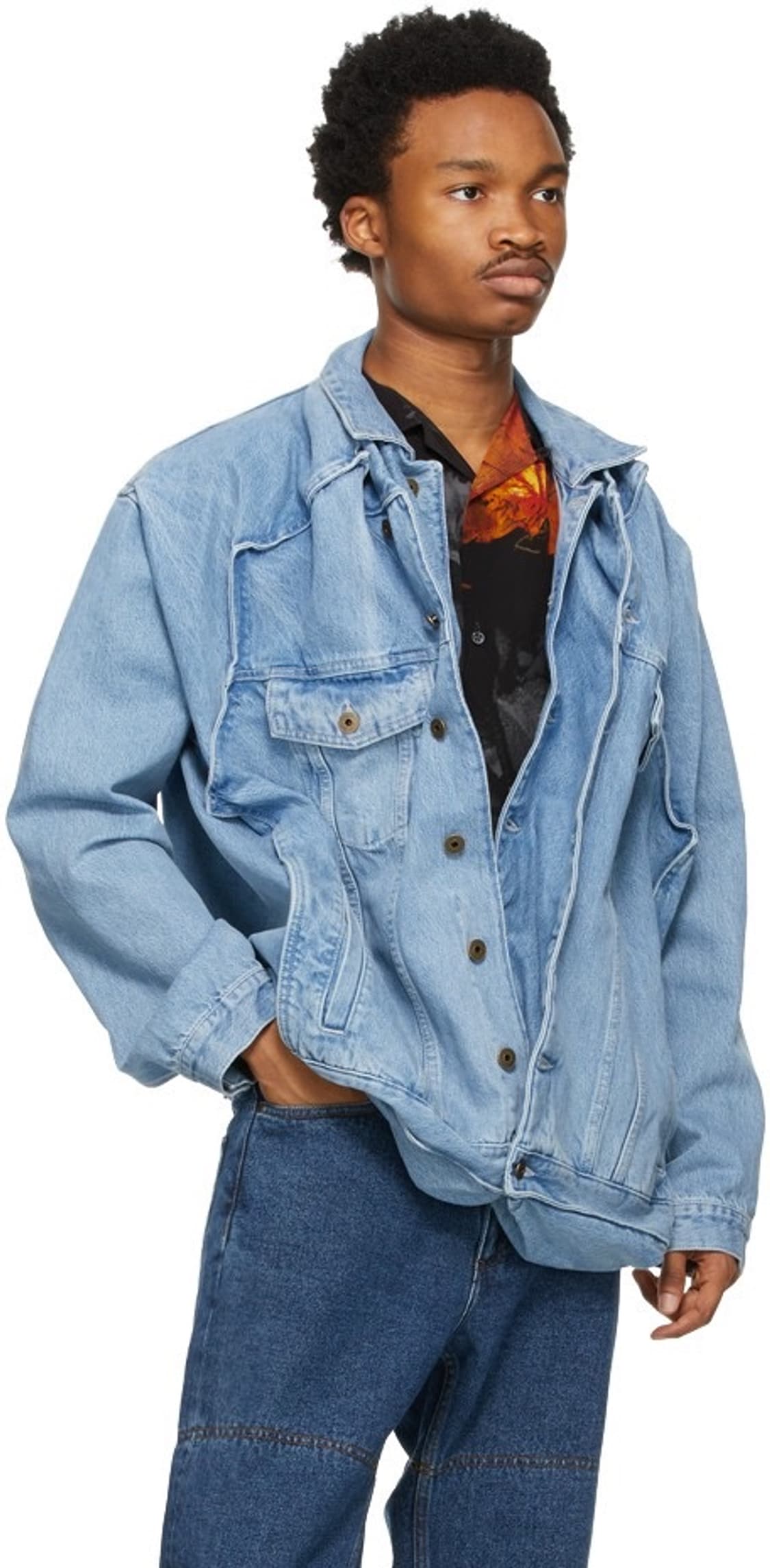 S(100~105) 와이프로젝트 팝업 데님 자켓 상품이미지1