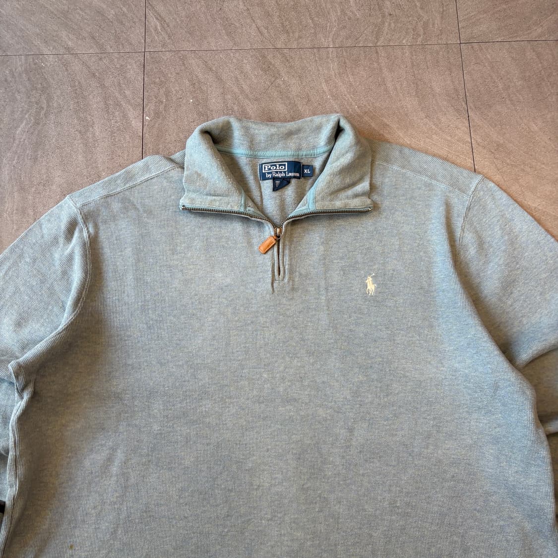 폴로 정품 에메랄드 반집업 니트 상품이미지2