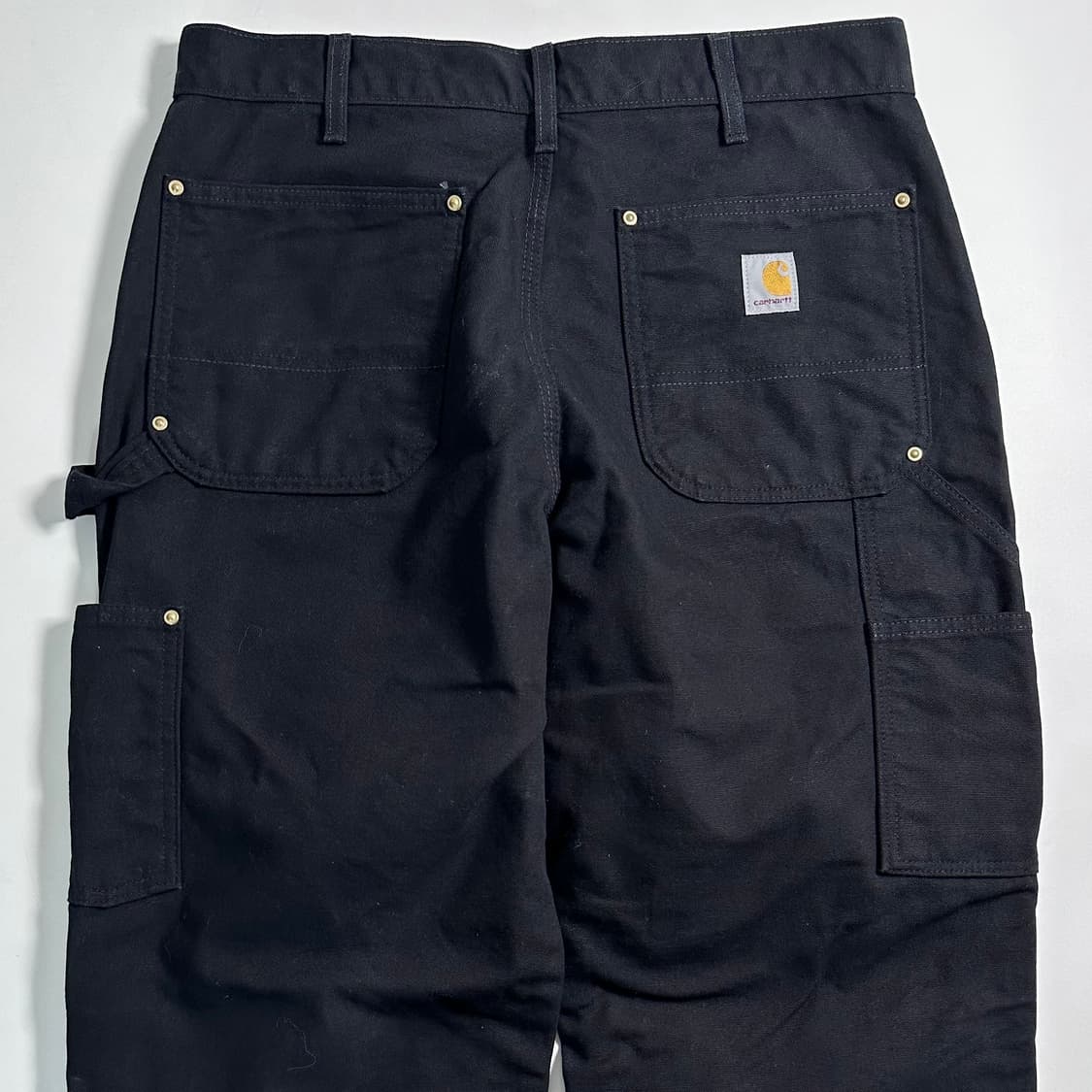 칼하트 b01 블랙 캔버스 더블니 팬츠  상품이미지5