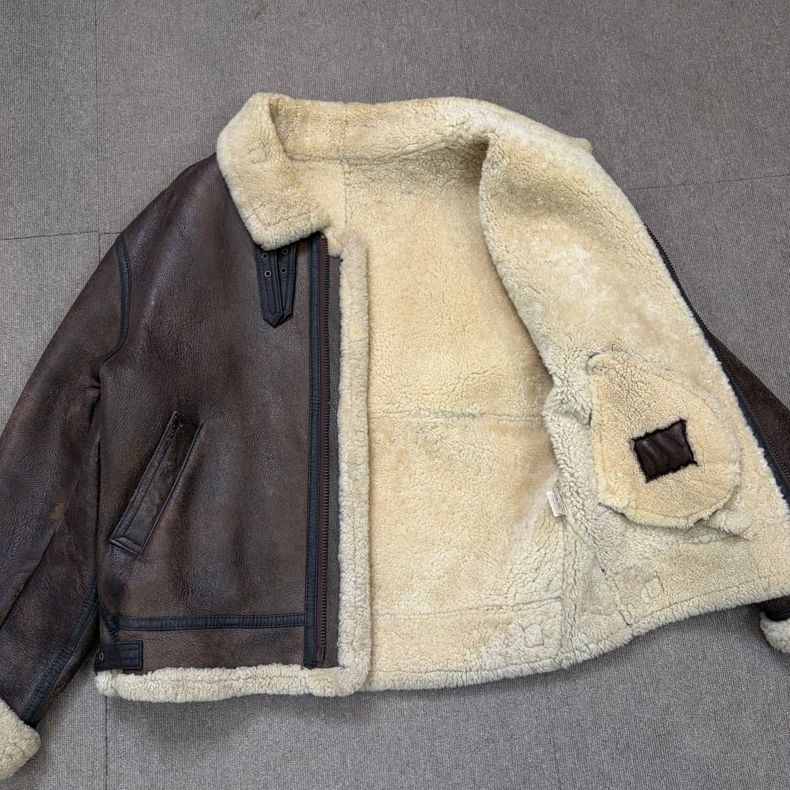 vintage B-3 레더 무스탕 상품이미지9