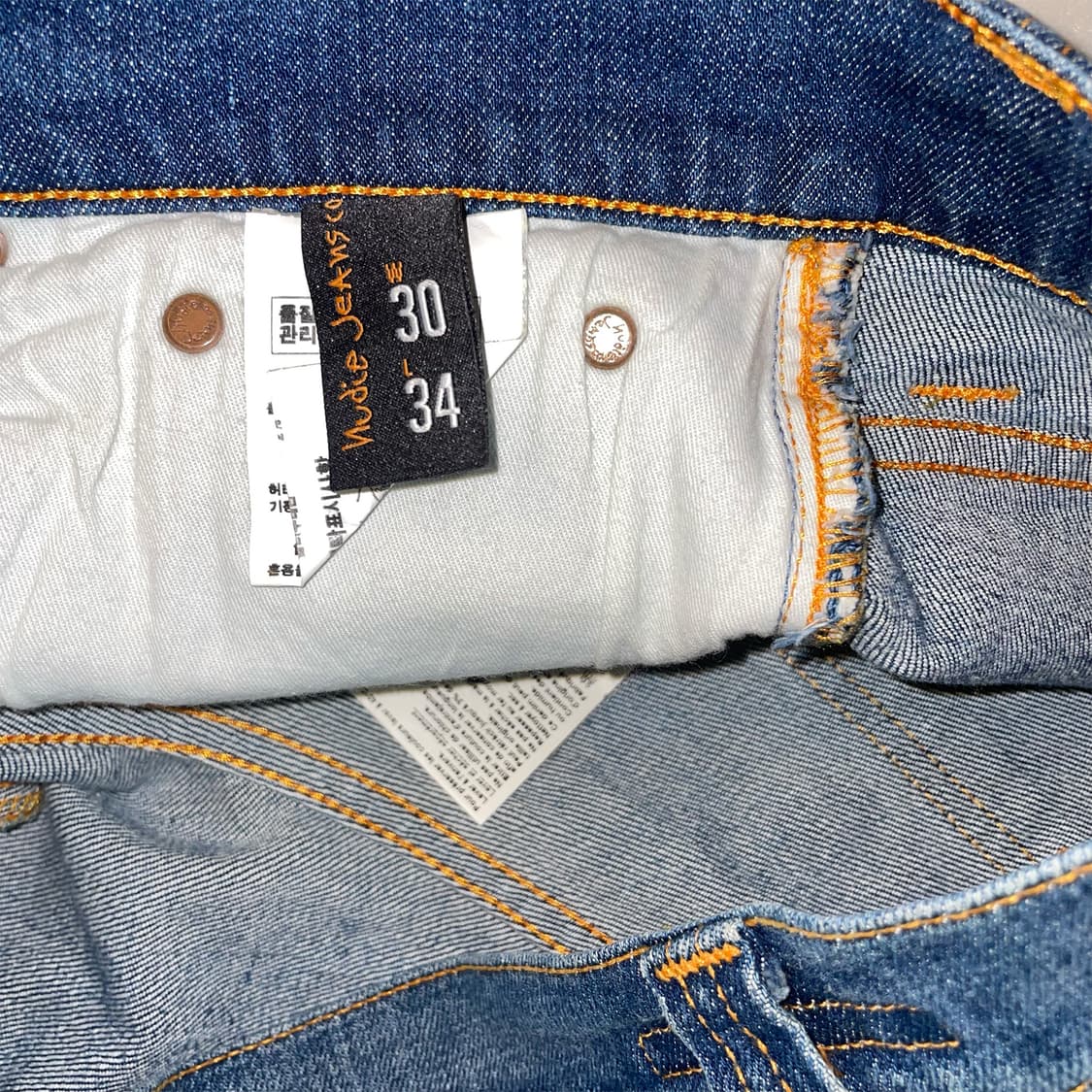 누디진 그림팀 Used indigo 30X34 데드스탁  상품이미지3