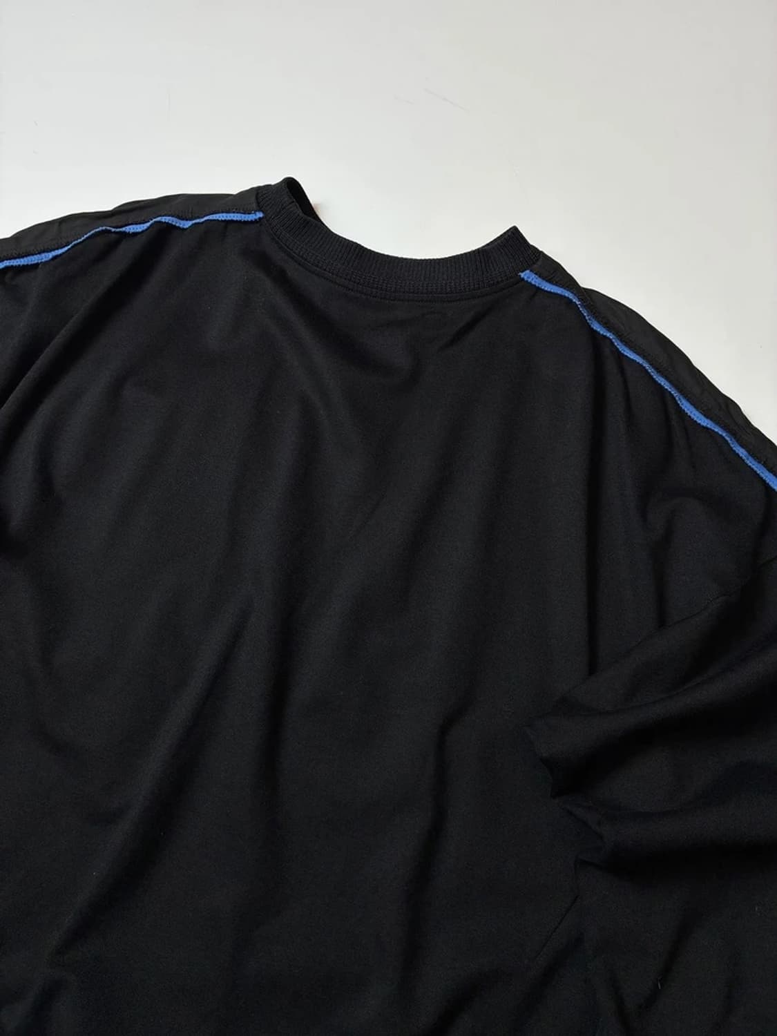 시스템 옴므 블루 배색 맨투맨 PN8314 상품이미지6