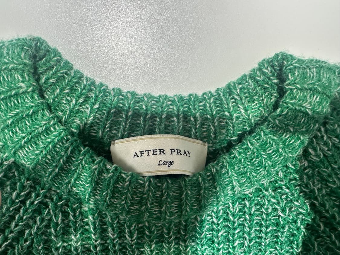 애프터프레이 솔라 인타르시아 포레스트 니트 L 사이즈 판매합니다 상품이미지3