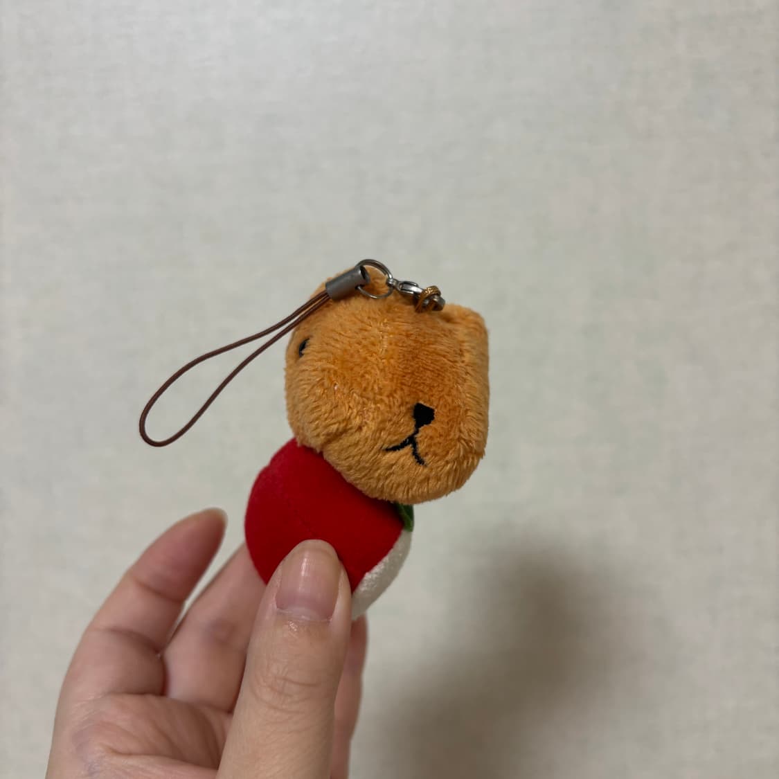 고전 빈티지 사과 카피바라상 키링 인형 상품이미지3