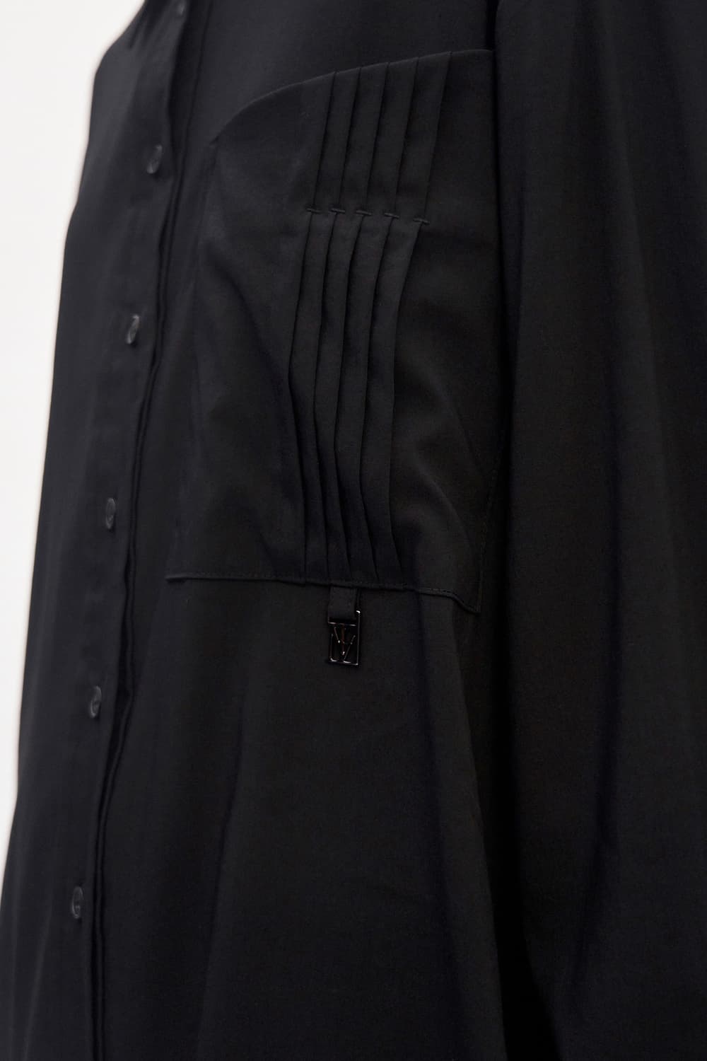 Over Fit Pleats Shirt [ Black ] 상품이미지5