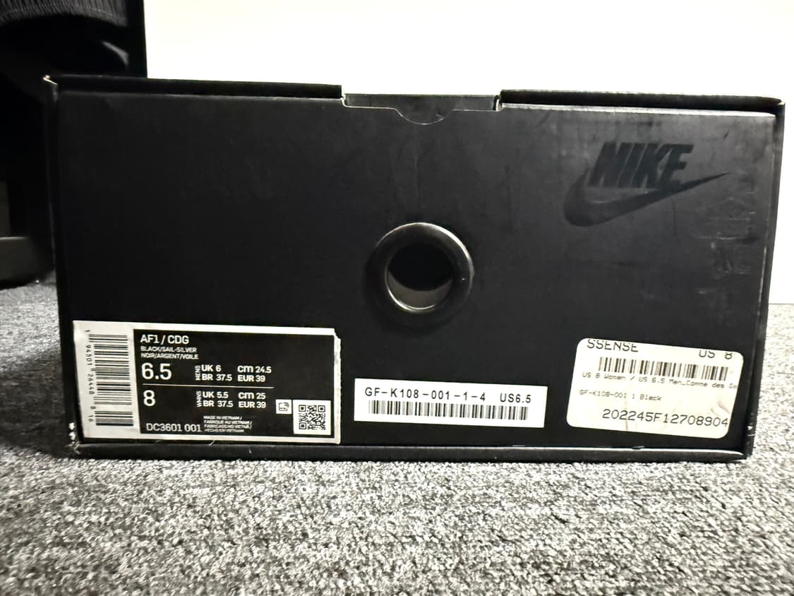 나이키X꼼데가르송 옴므 플러스 에어포스 미드 블랙 245 / 풀박,크림 상품이미지6