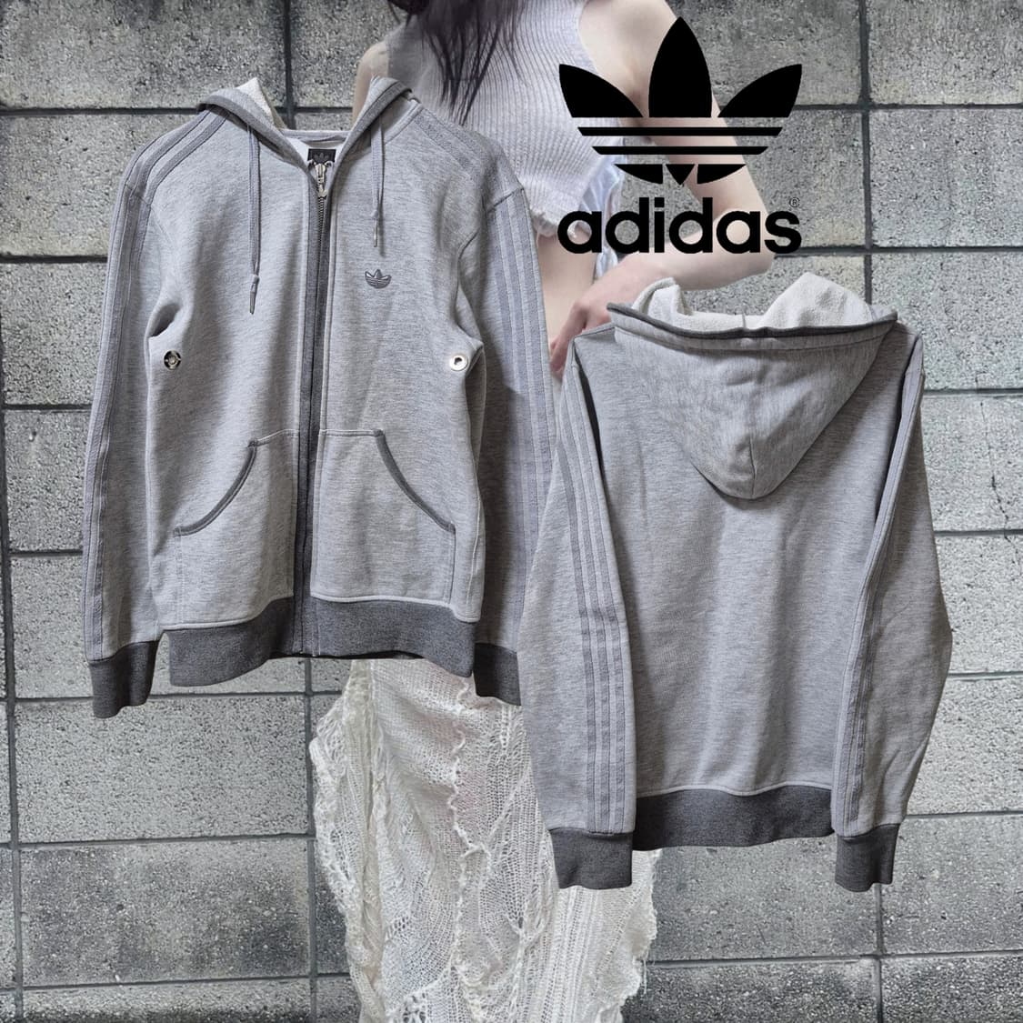 ADIDAS y2k Sporty track hoodie zip-up 상품이미지1