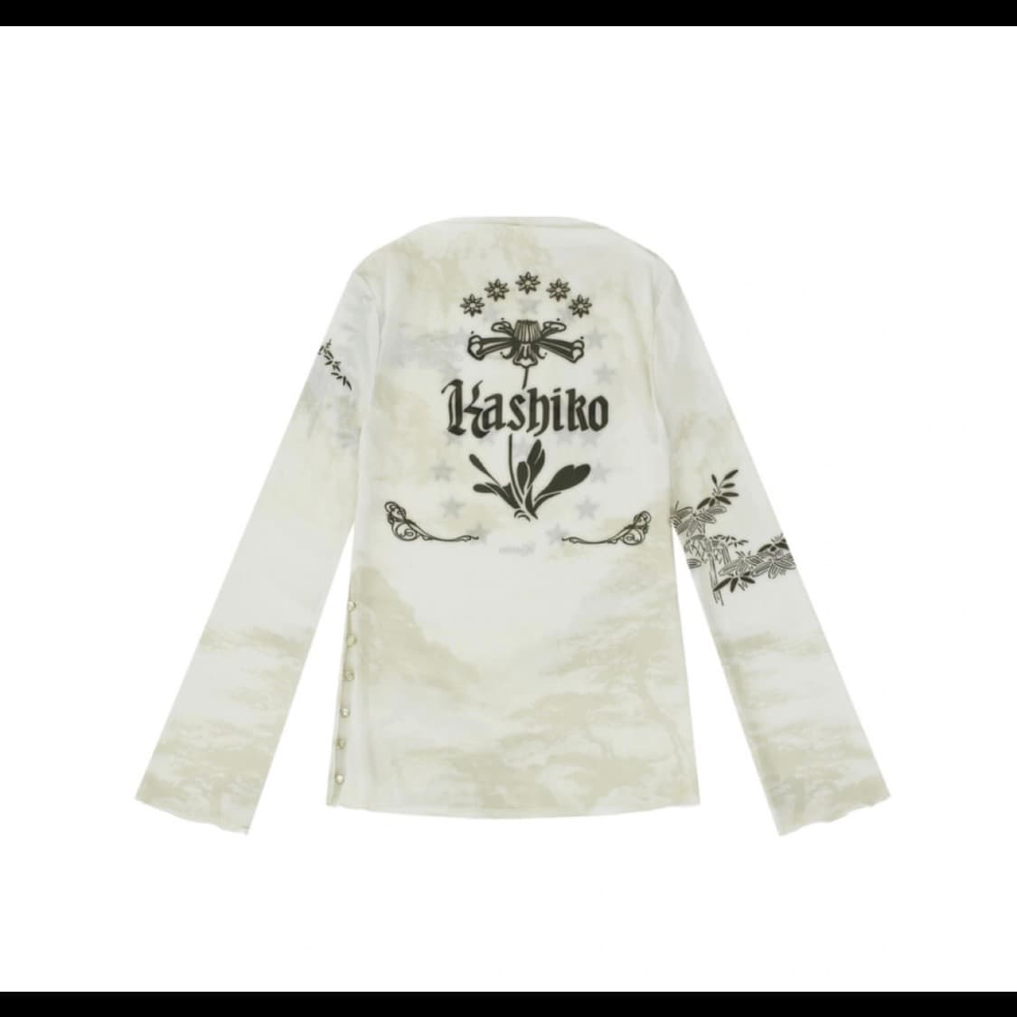  Kashiko Ink Painting Mesh Top 상품이미지1