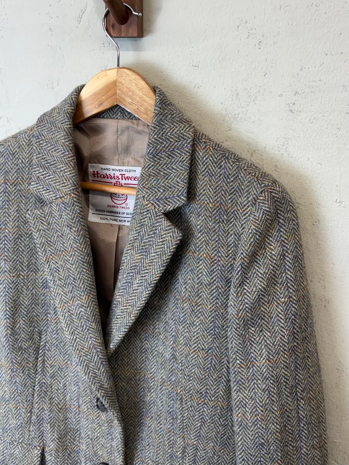 해리스트위드 빈티지 울 헤링본 블레이저 자켓 상품이미지4