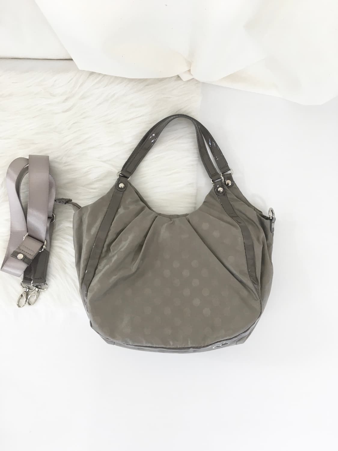 요지야마모토 ysaccs 베이지 도트 백 상품이미지4