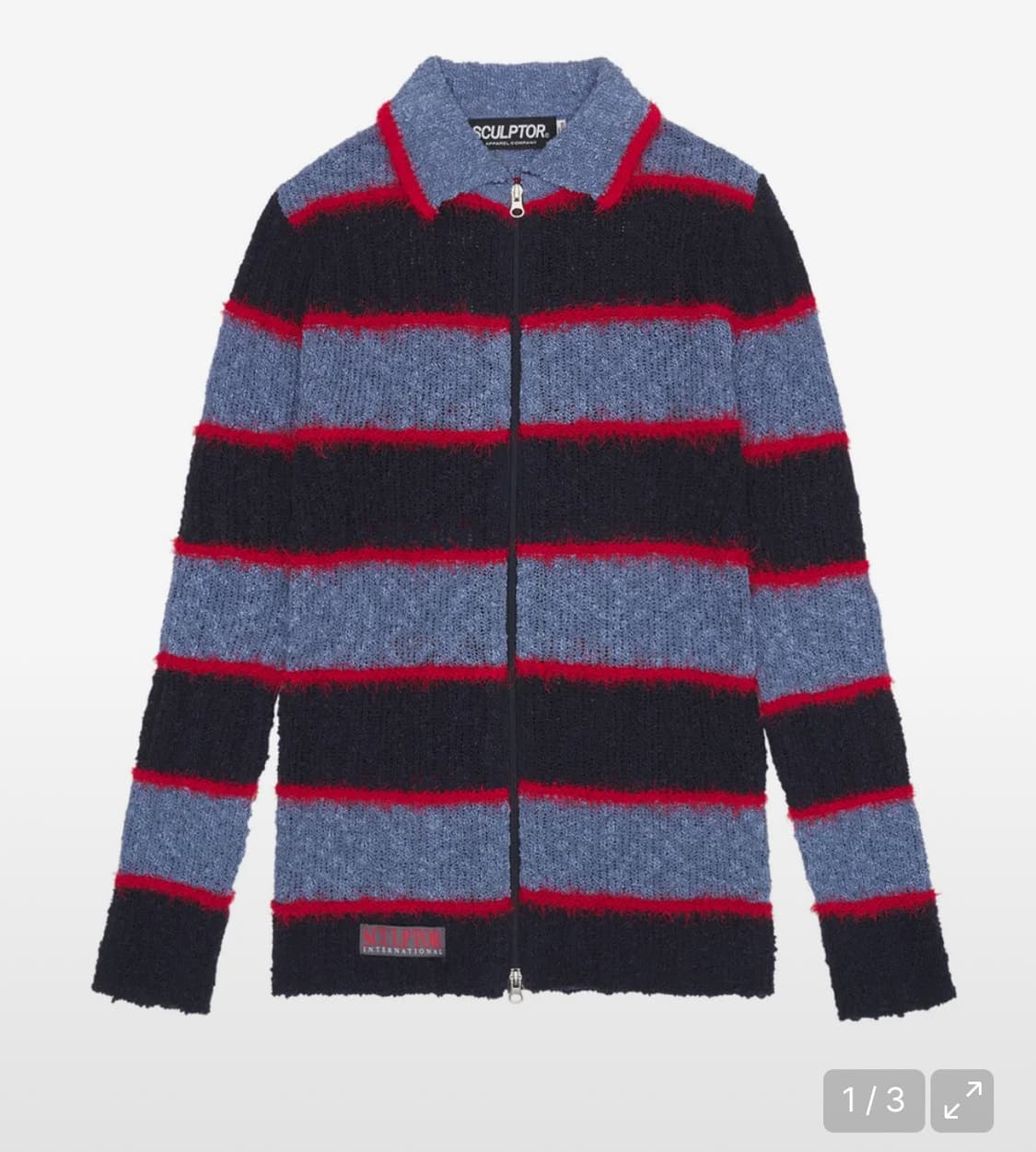 스컬프터 집업 니트 상품이미지1