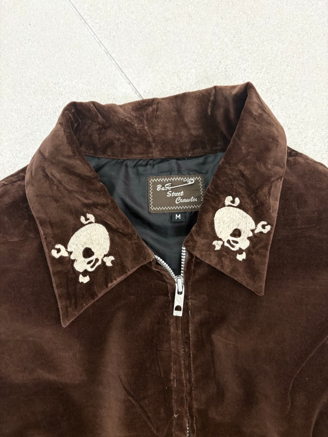 브라운 스컬 자수 자켓 상품이미지2