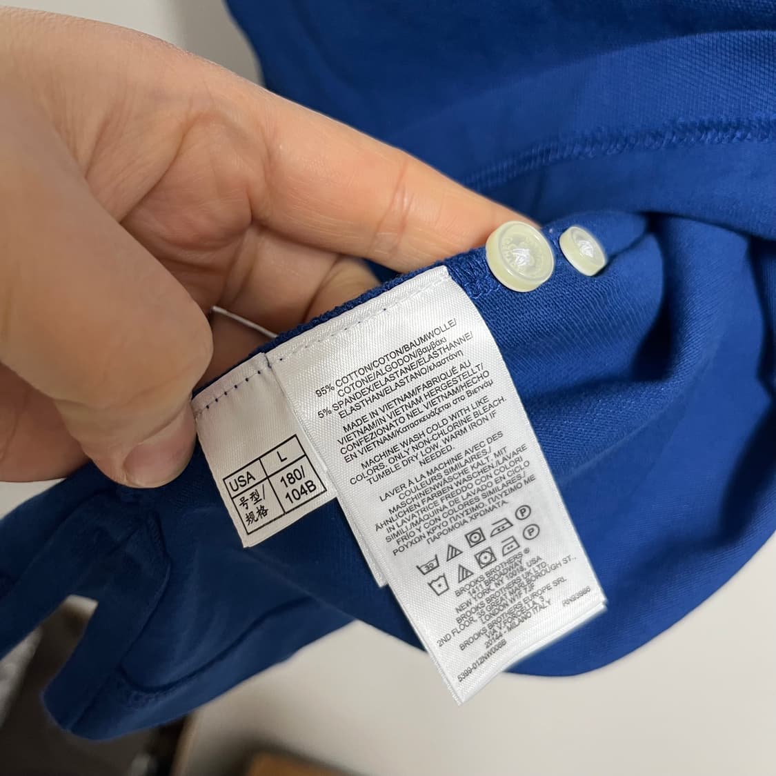 브룩스 브라더스 체크 카라 반팔 티셔츠 L 상품이미지3