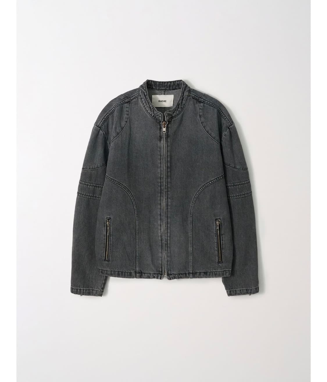 RHEME 리임 페이디드 데님 레이서 자켓 상품이미지3