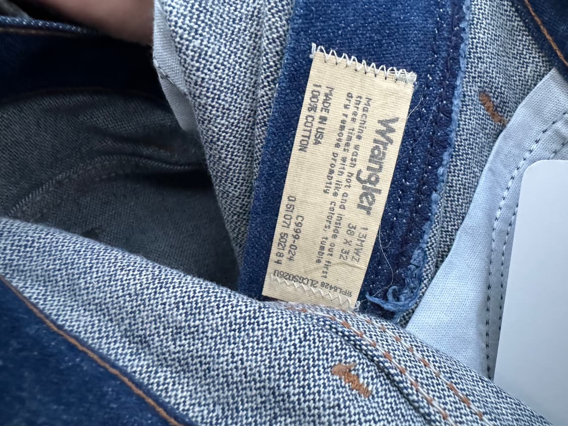 90s 랭글러 usa 빈티지 13mwz 카우보이컷 웨스턴 데님 팬츠 상품이미지8