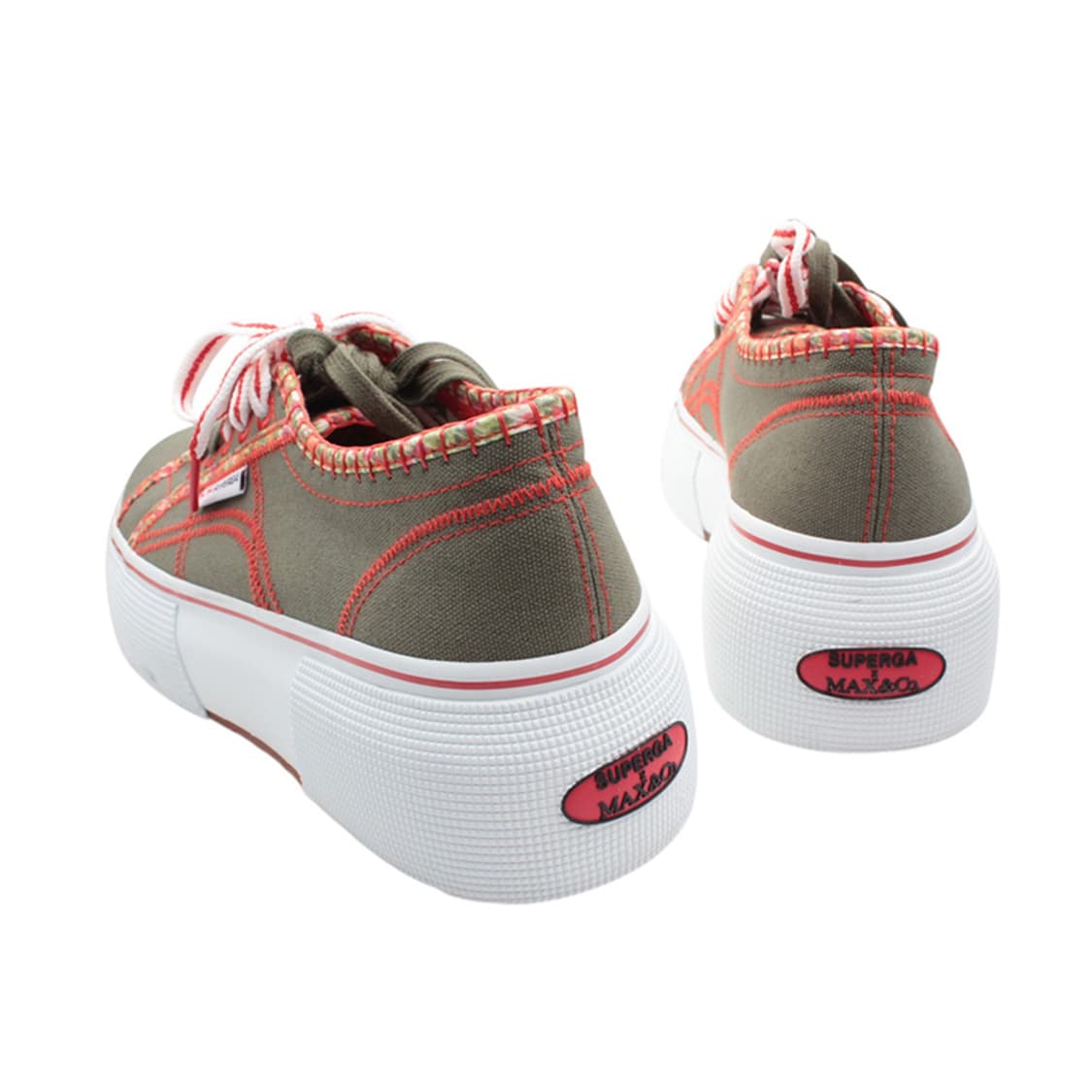 막스앤코 X 수페르가 올리브그린 캔버스 스니커즈 38 상품이미지5