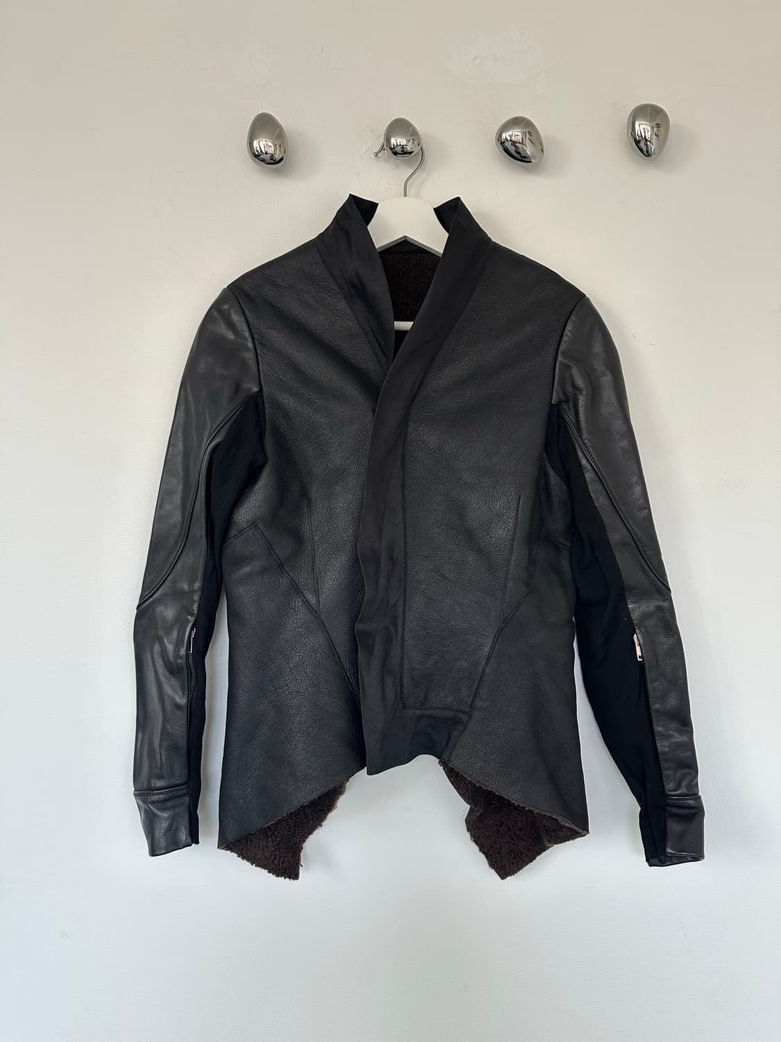 릭오웬스 09fw 램스킨 하이넥 시어링 무스탕 상품이미지5