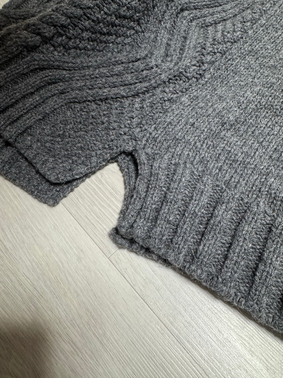 스테판쿡 케이블 니트 스웨터 그레이 상품이미지10