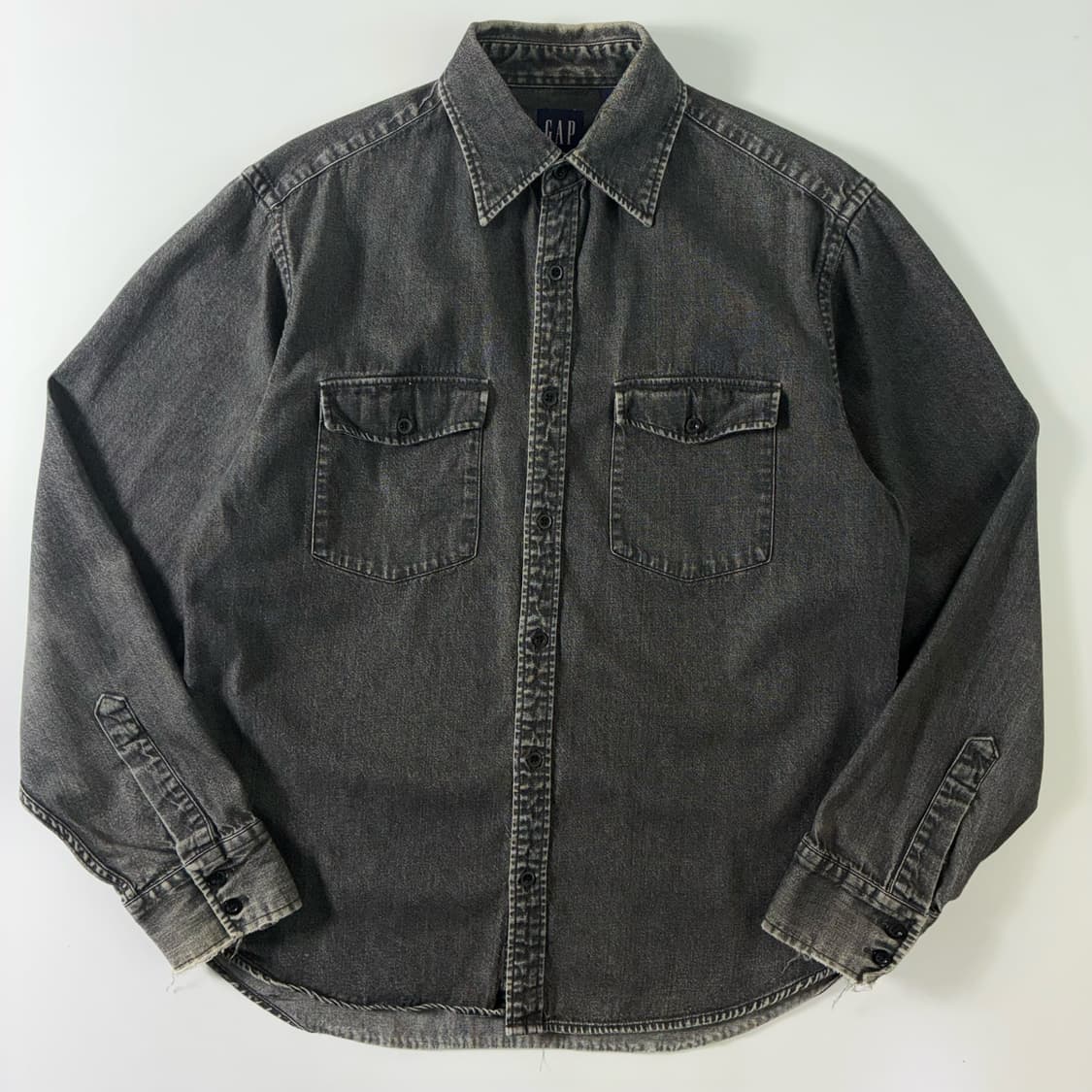 Gap  갭 90,s 코튼 포켓 차콜 셔츠  상품이미지1