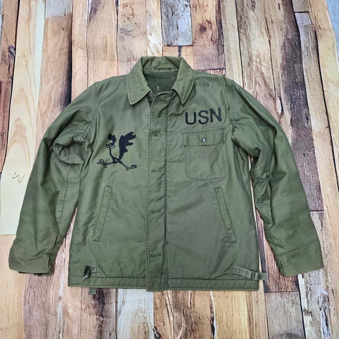 빈티지 70~80년대 미군 A2 덱자켓 스텐실 커스텀 상품이미지1