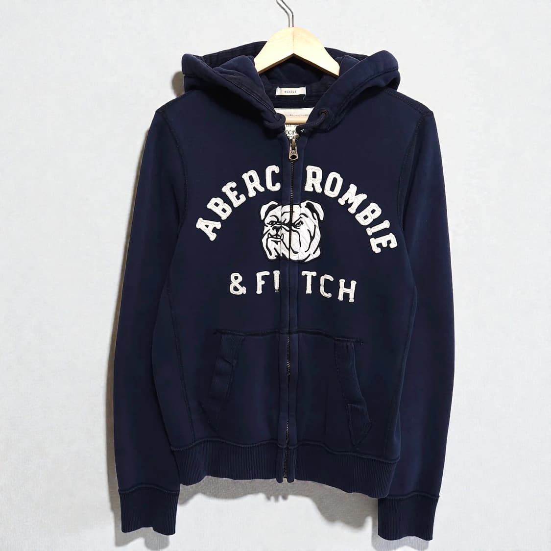 M)Abercrombie 아베크롬비 워시드 네이비 후드 집업 상품이미지1