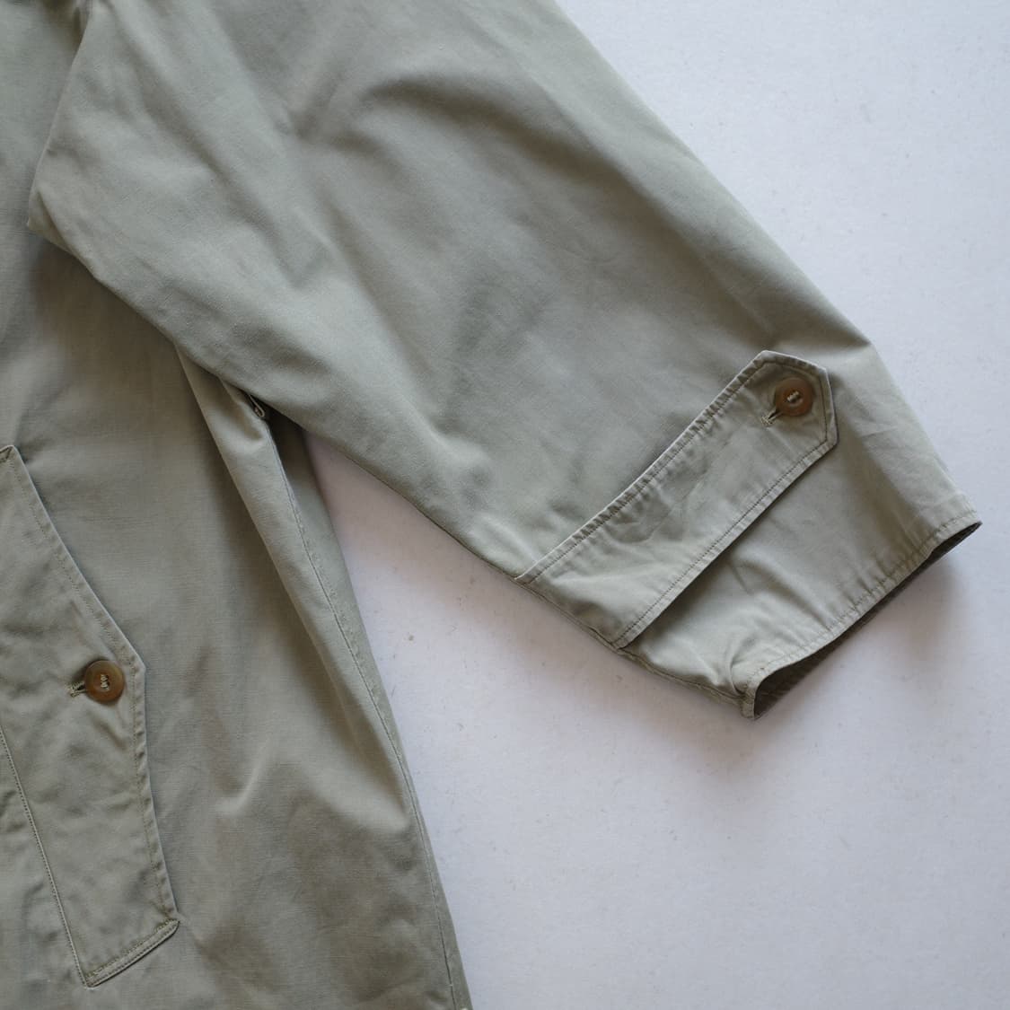 40~50s WWII 미육군 오피서 필드 트렌치 코트 44S 빈티지 상품이미지4