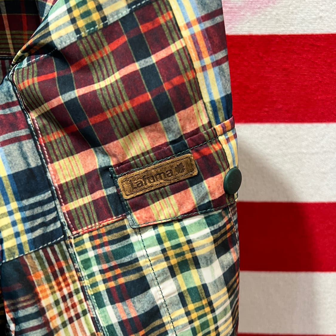 라푸마 체크 후드 바람막이 상품이미지4