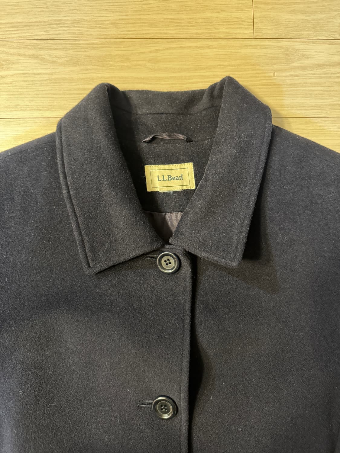 엘엘빈 L.L.Bean 네이비 싱글 울 코트 100~105사이즈 상품이미지2