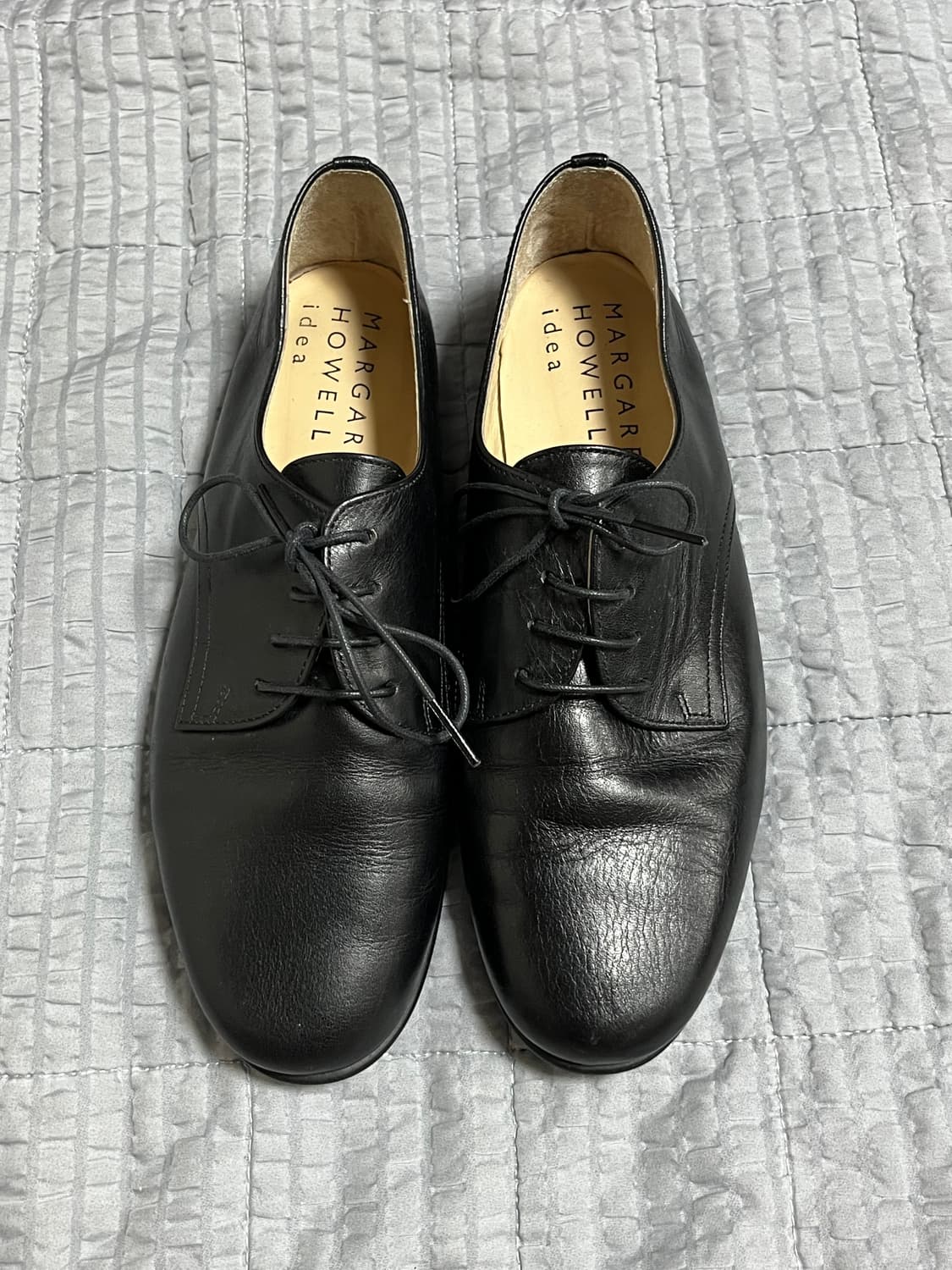 [240] 마가렛호웰 블랙 레더 더비슈즈 상품이미지1