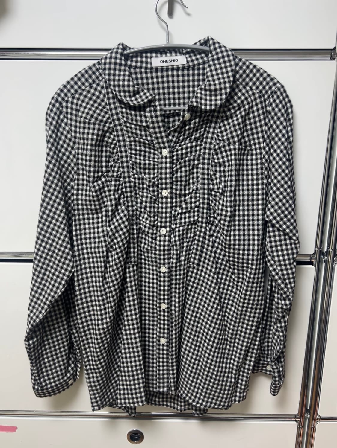 오헤시오 체크 셔링 셔츠 상품이미지1