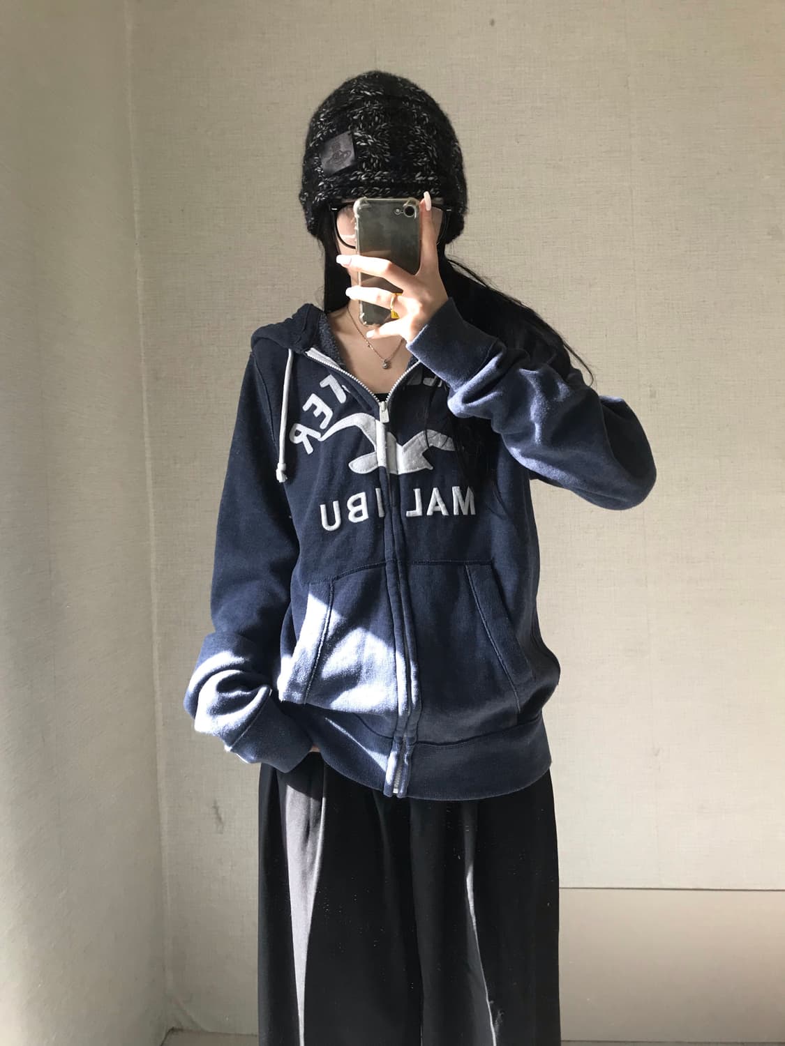 홀리스터 네이비 후드집업 상품이미지1